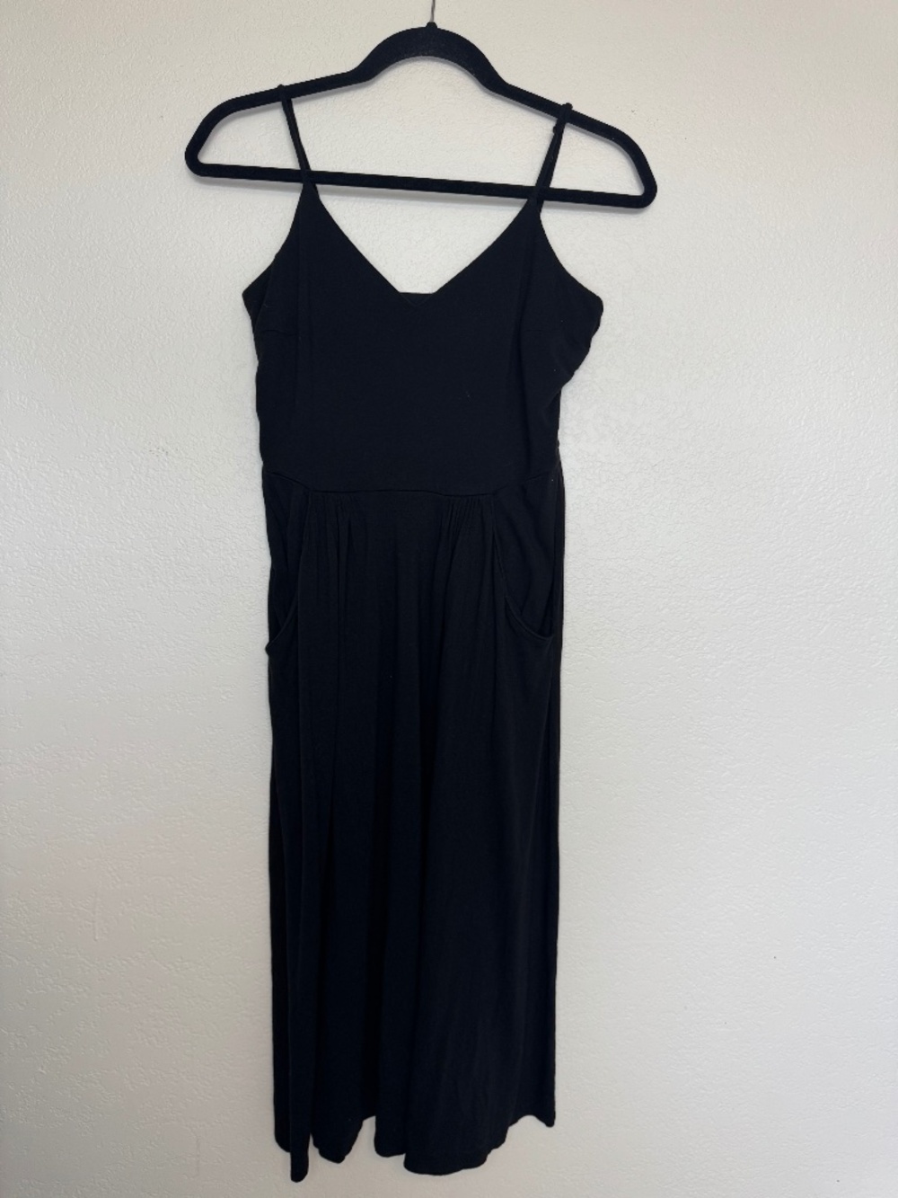 LOFT Petites SP Black Midi Dress | Pockets